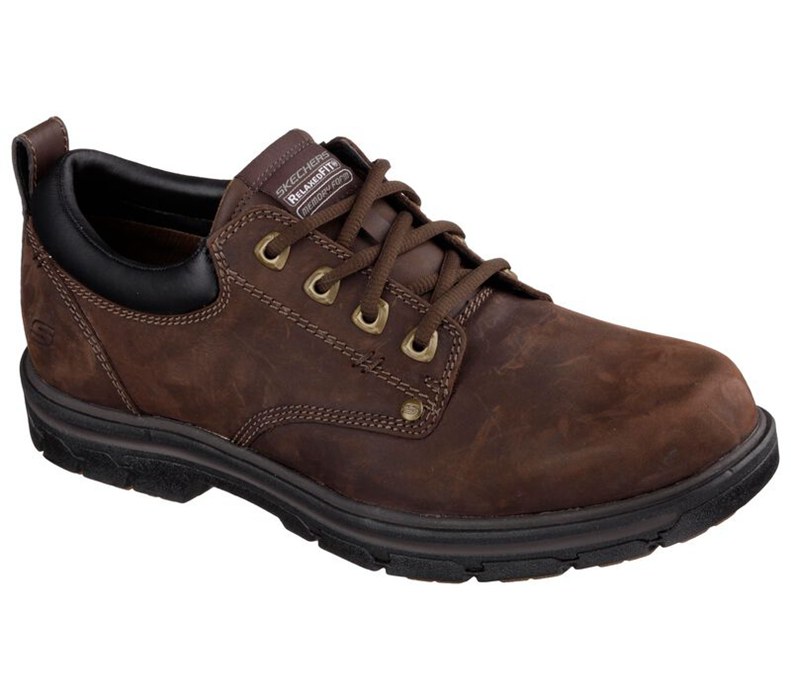 Skechers Relaxed Fit: Segment - Rilar - Mens Lace Up Shoes Brown [AU-ZR4113]